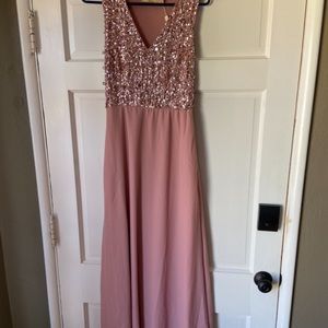 Mauve, sequin formal gown